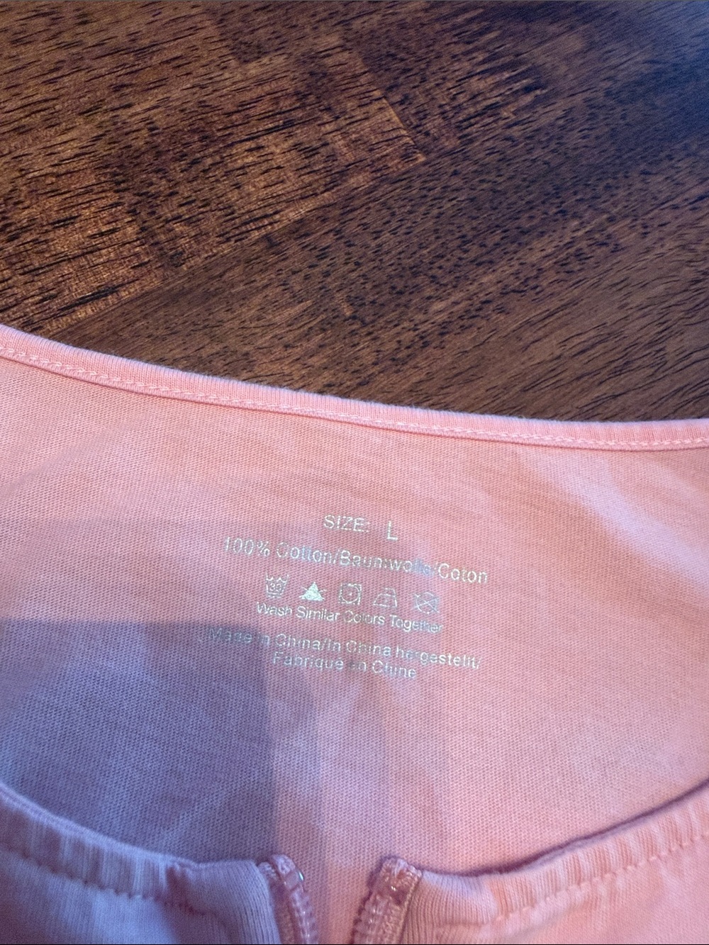 Pink 3/4 sleeve zip up robe - Picture 5 of 9